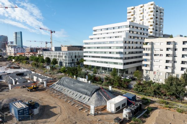 Chantier de dépollution : désorption thermique photo drone