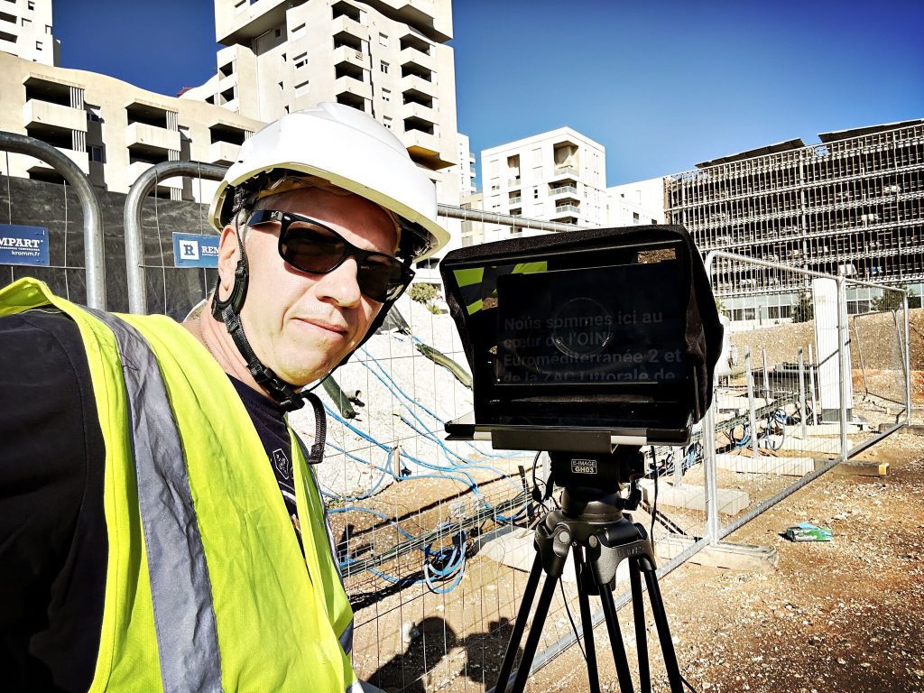 prompteur mwproductions.fr Matthieu Wassik chantier poussière organisation