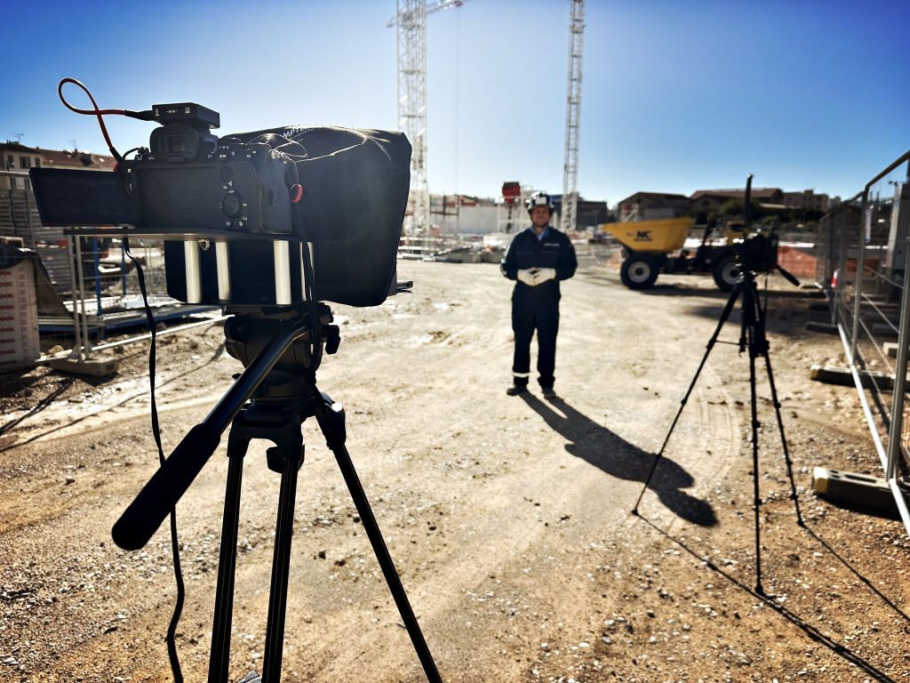 prompteur mwproductions.fr Matthieu Wassik chantier poussière organisation